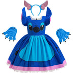 Kids Girls Princess Dress – Stitch Cartoon Inspired Costume Dress
