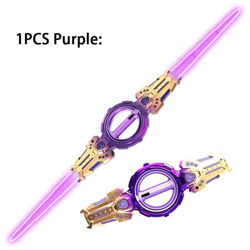 Outdoor Toy Bright Rotate Sword Multi-Color Flash LED Light Shine Cosplay Sword Toy Party Family Interactive Toy For Kids Adult