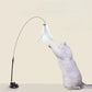 Cat Teaser Stick with Suction Cup – Long-Lasting Feather Wand Toy