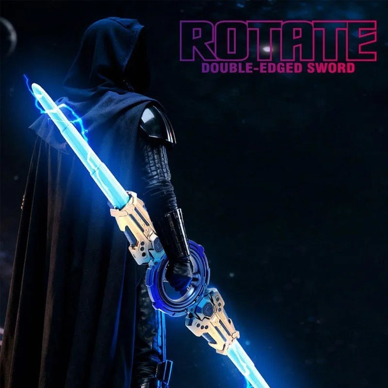 Outdoor Toy Bright Rotate Sword Multi-Color Flash LED Light Shine Cosplay Sword Toy Party Family Interactive Toy For Kids Adult