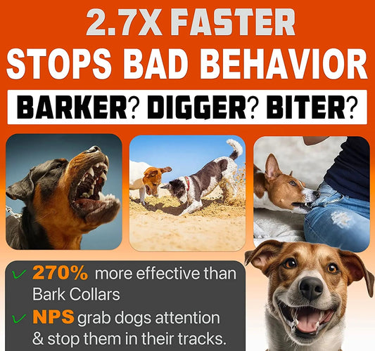 Ultrasonic Bark Deterrent – Rechargeable Dog Repeller Device with LED Flashlight