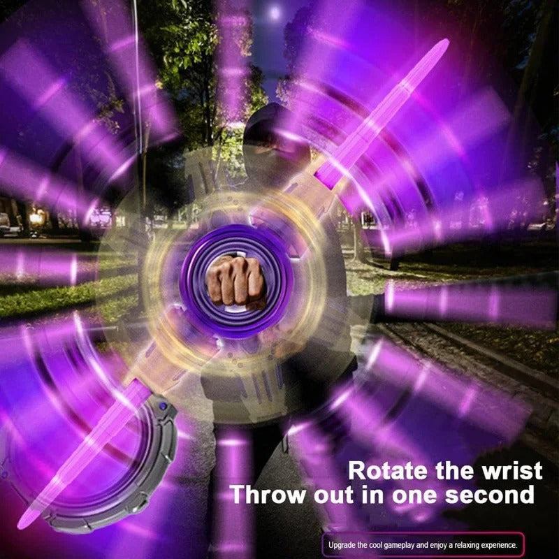 Outdoor Toy Bright Rotate Sword Multi-Color Flash LED Light Shine Cosplay Sword Toy Party Family Interactive Toy For Kids Adult