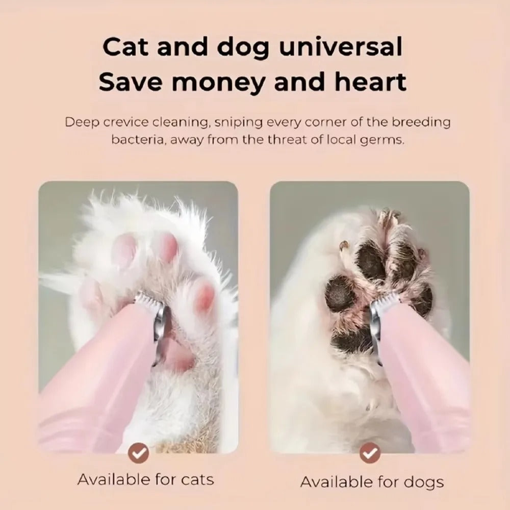 Portable LED Dog Paw Trimmer – Rechargeable Cordless Nail Grinder