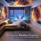 HY300 Pro 4K Projector-Android 11 Dual Wifi6 260ANSI, 1080P 1280*720P Home Cinema Projetor