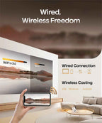 HY300 Pro 4K Projector-Android 11 Dual Wifi6 260ANSI, 1080P 1280*720P Home Cinema Projetor