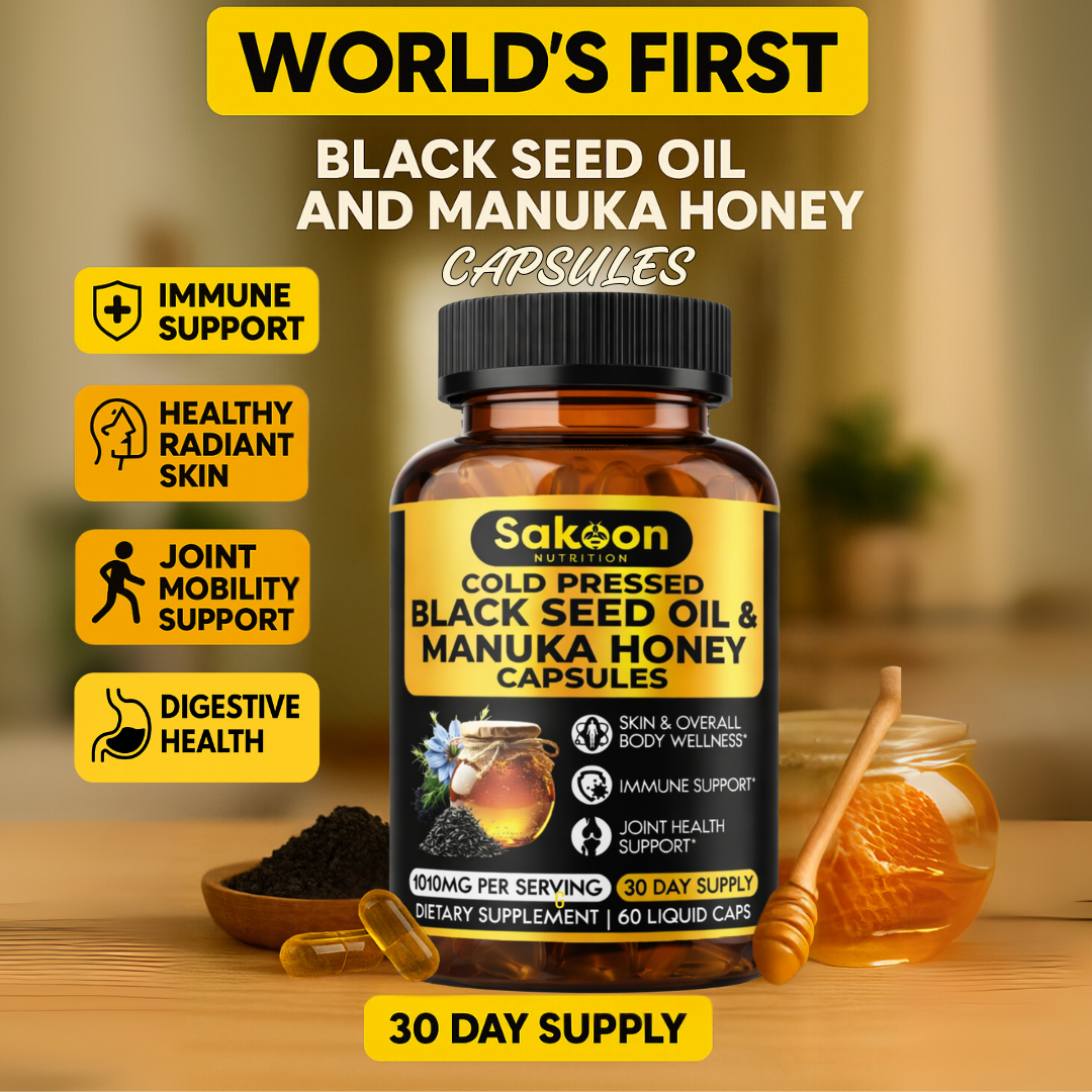 Black Seed Oil & Manuka Honey Capsules | Halal Immune Support