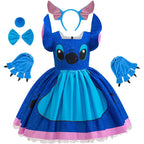 Kids Girls Princess Dress – Stitch Cartoon Inspired Costume Dress